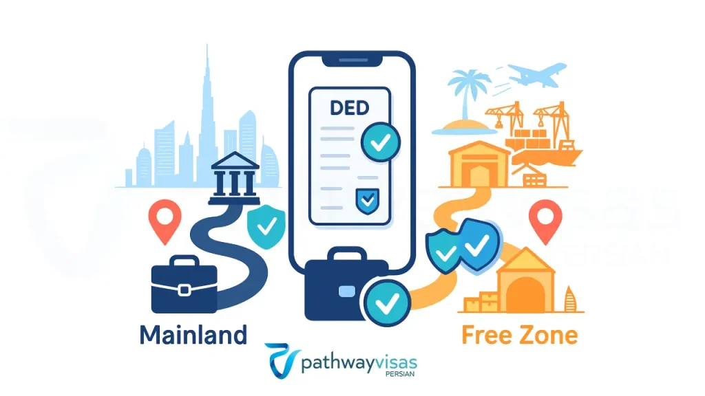 دریافت کد DED امارات و ثبت شرکت در سرزمین اصلی (Mainland) یا منطقه آزاد (Free Zone)؟